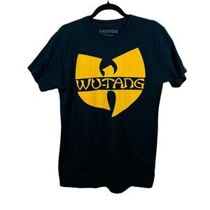 Wu-Tang Clan Yellow Logo T-Shirt Black Hip Hop Tee Size M classic Style